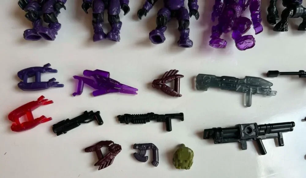 Halo Mega Bloks Construx Grunts UNSC Covenant Elite Jackal Figures Weapons Lot